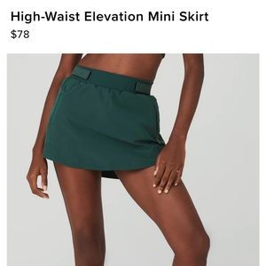 NWOT Alo high-waist elevation skirt